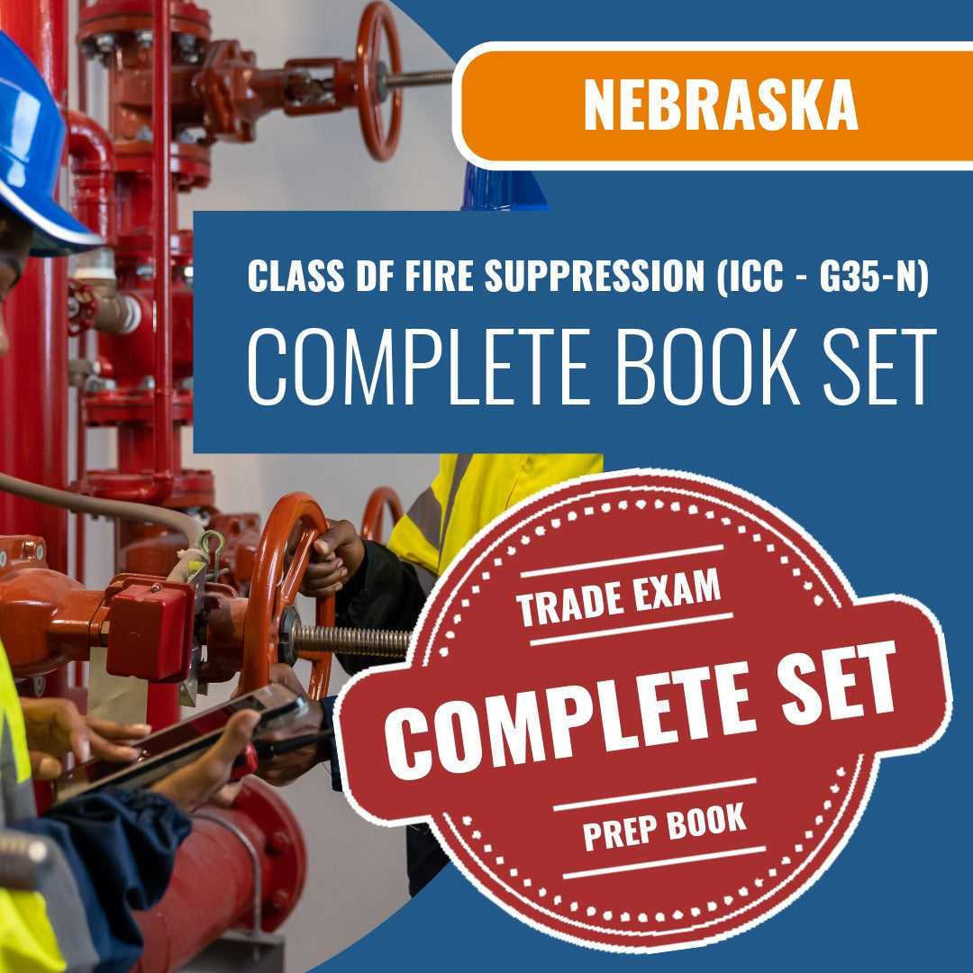 Nebraska Class DF Fire Suppression Installation Contractor (ICC - G35-N) Exam Book Package