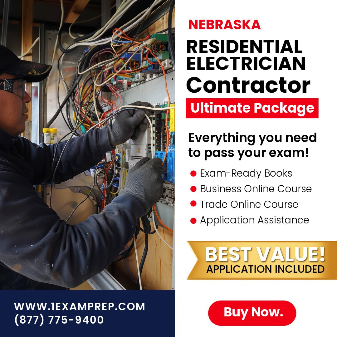 Nebraska Residential Electrician Ultimate Exam Prep Rental Package