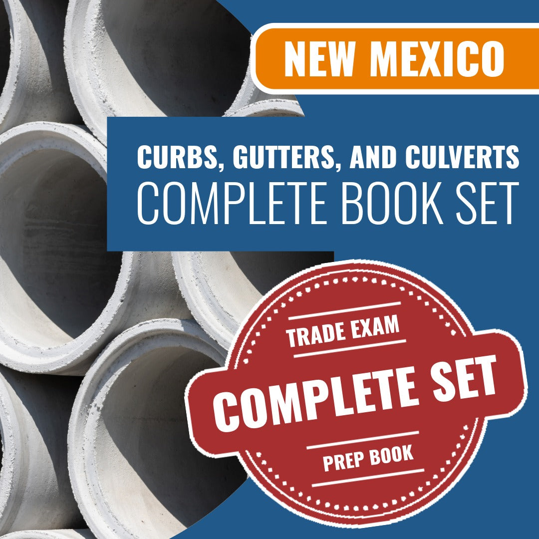 New Mexico Curbs, Gutters, and Culverts Contractor GA-3 Exam Book Package