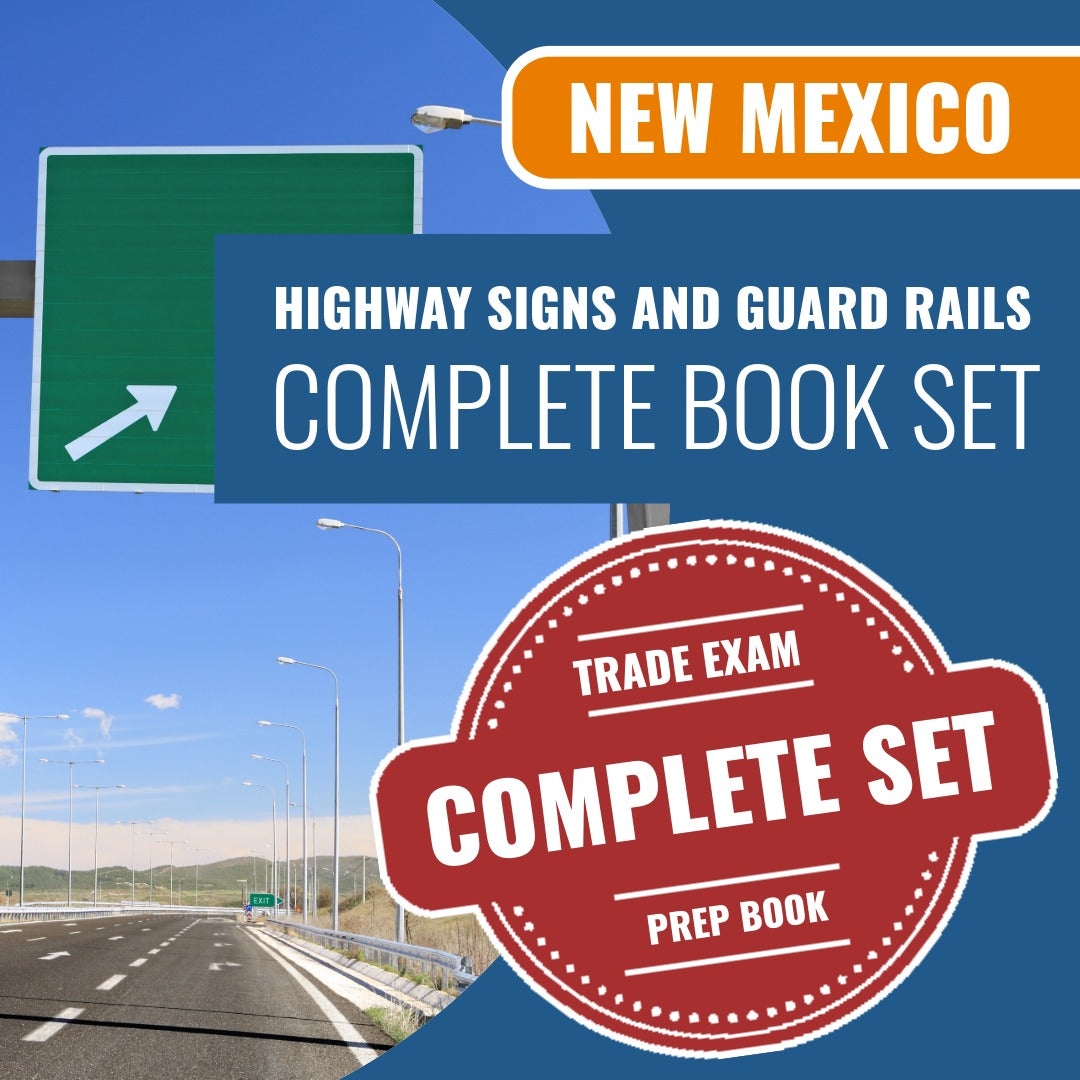 New Mexico Highway Signs and Guard Rails Contractor GA-5 Exam Book Package