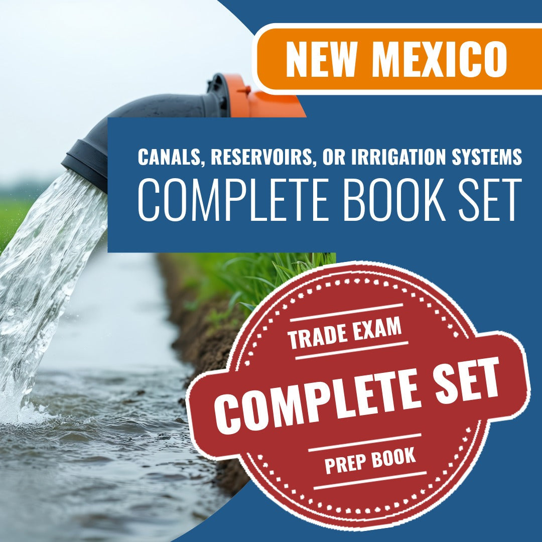New Mexico Canals, Reservoirs, or Irrigation Systems Contractor GF-3 Exam Book Package