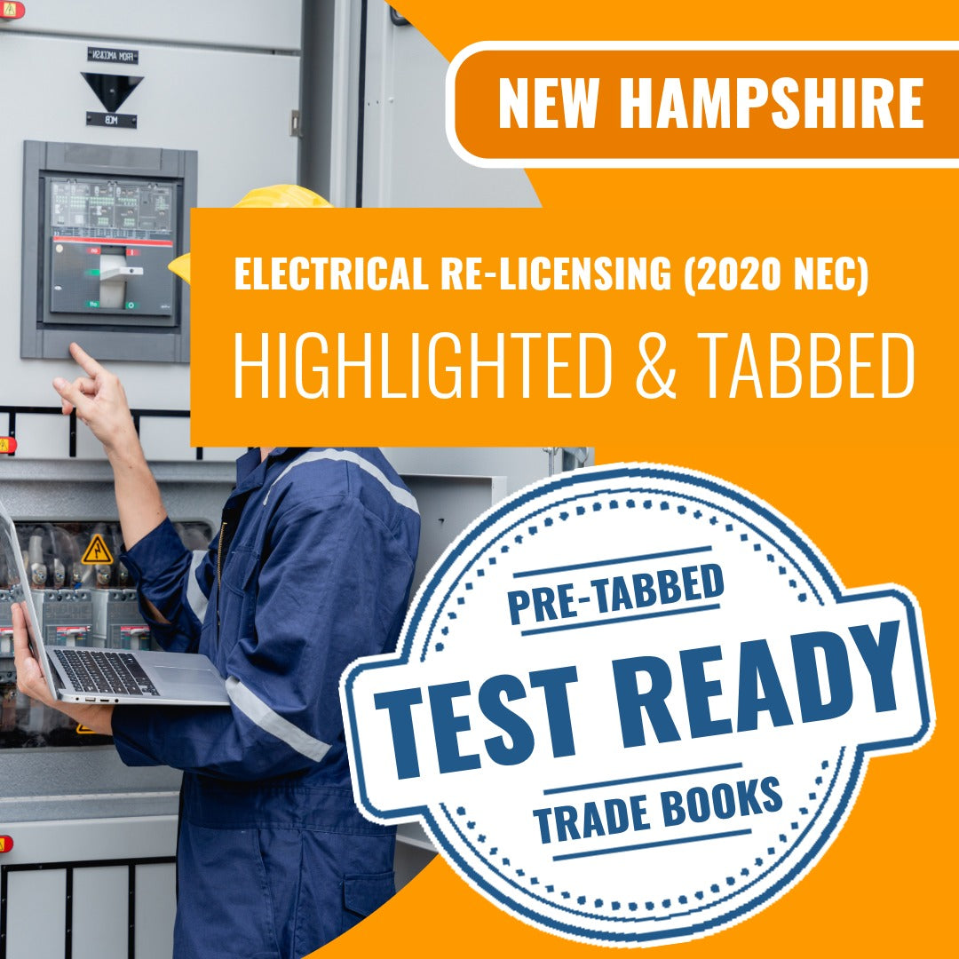 New Hampshire Electrical Re-Licensing (2020 NEC) Highlighted & Tabbed Book Package