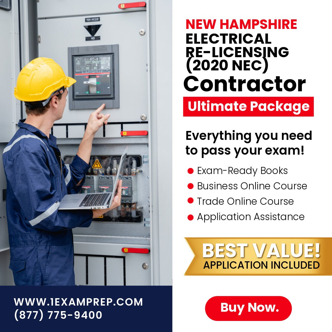 New Hampshire Electrical Re-Licensing (2020 NEC) Ultimate Exam Prep Rental Package