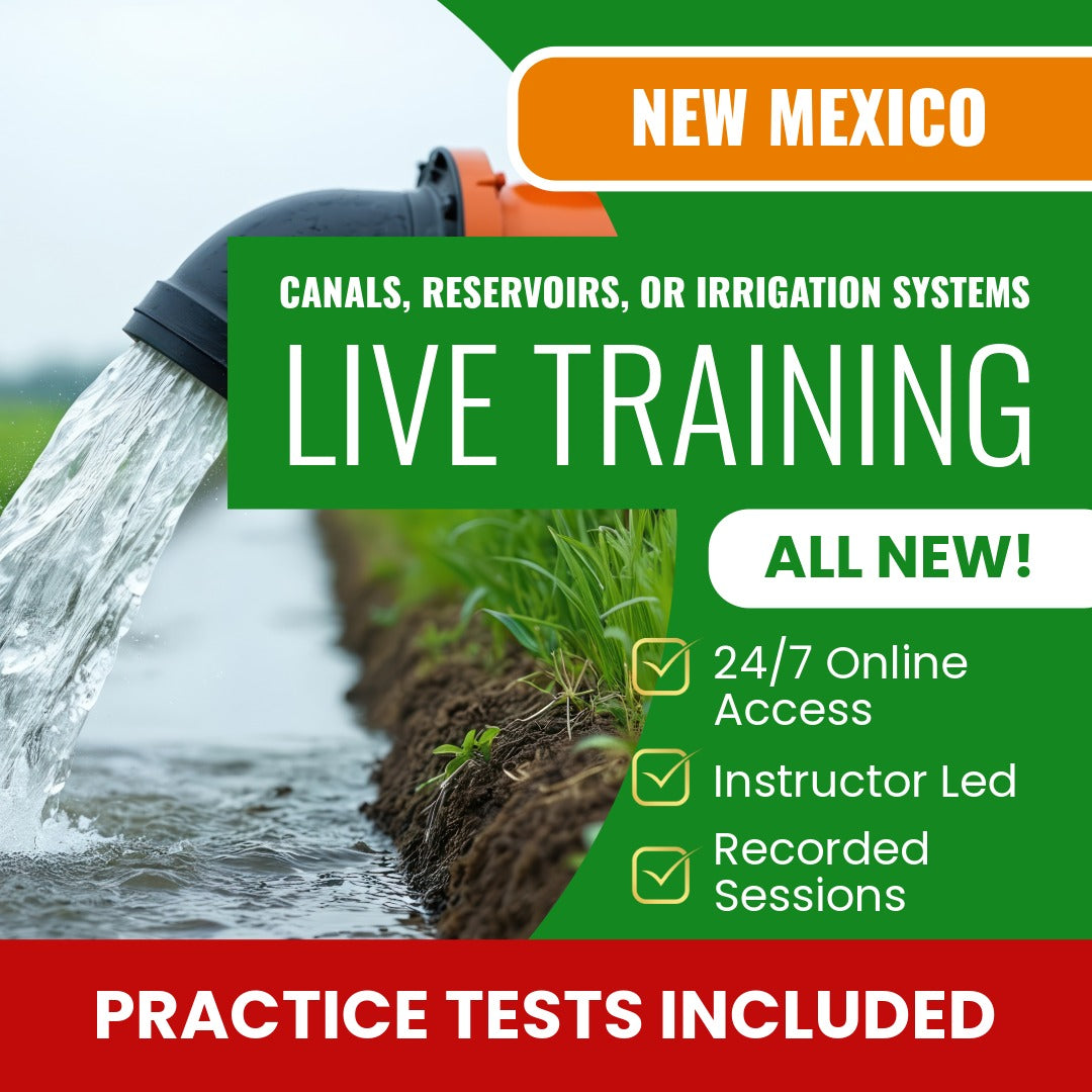 New Mexico Canals, Reservoirs, or Irrigation Systems Contractor (GF-3) Exam Prep - Live Virtual + Self Study Training