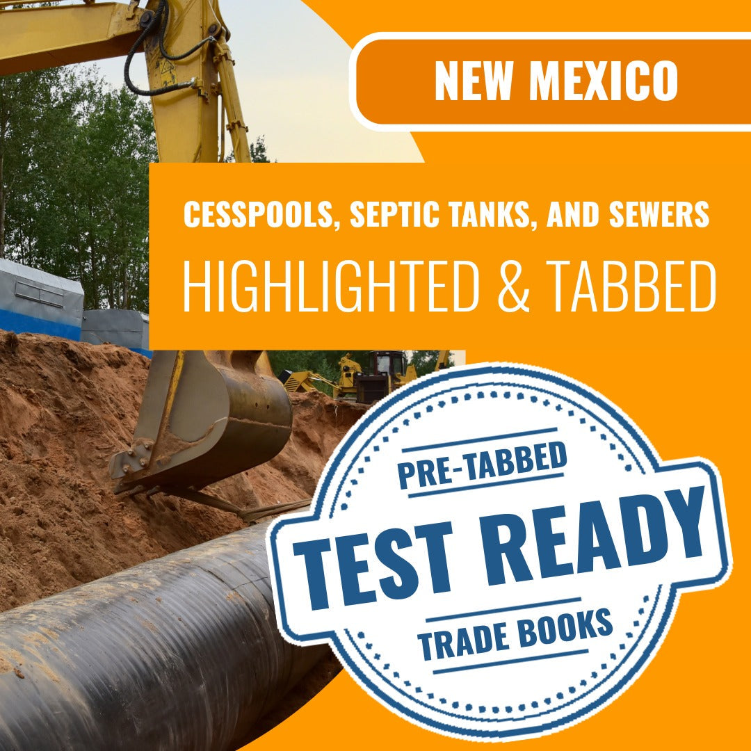 New Mexico Cesspools, Septic Tanks and Sewers Contractor (MS-3) Highlighted & Tabbed Book Package