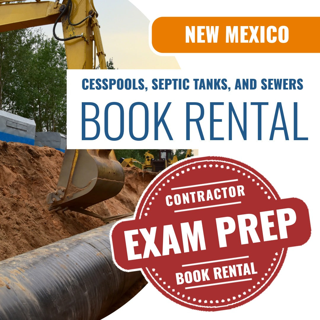 New Mexico Cesspools, Septic Tanks and Sewers Contractor (MS-3) - Books & Courses Rental Package