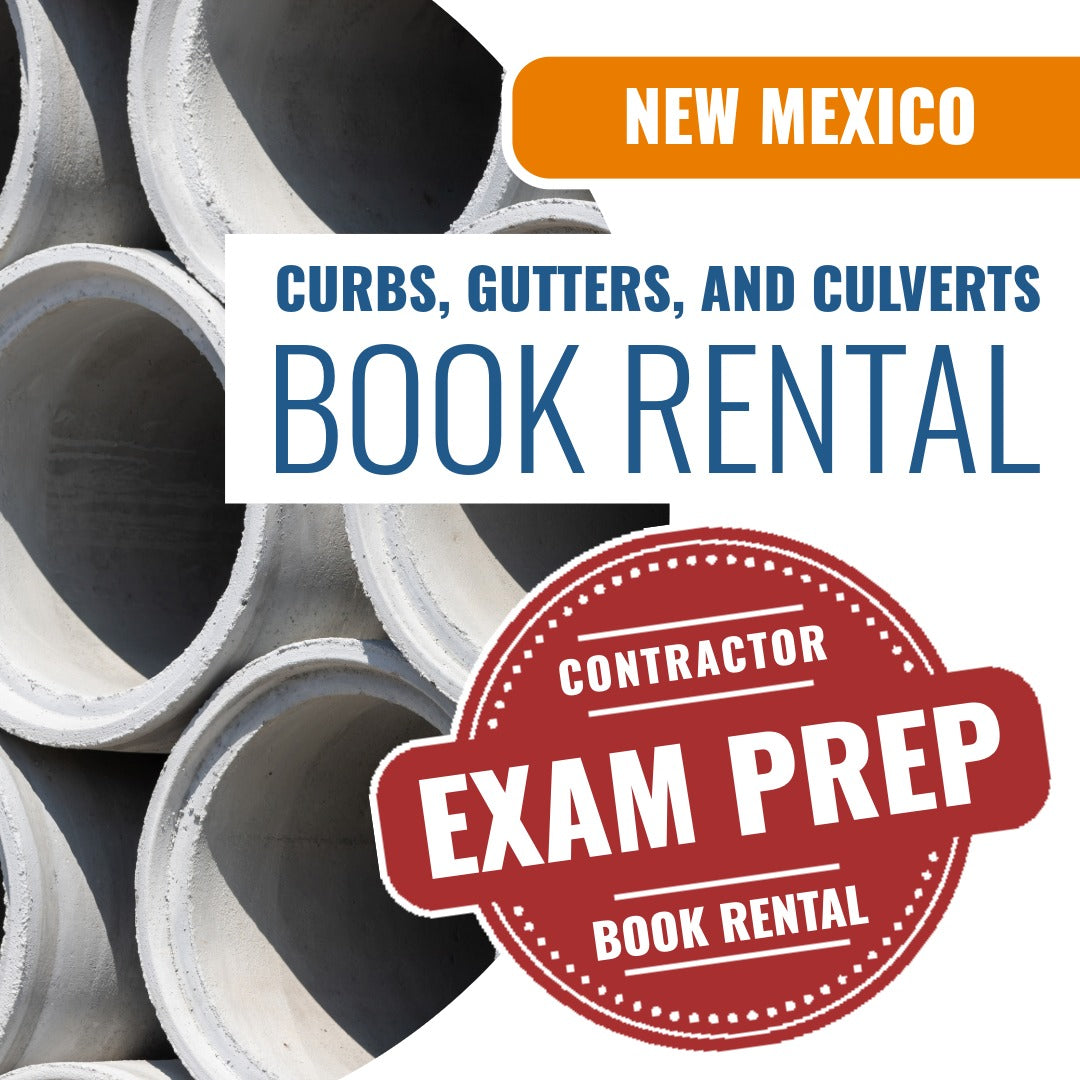 New Mexico Curbs, Gutters and Culvert Contractor GA-3 - Books & Courses Rental Package