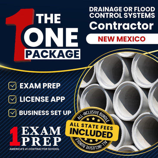The 1 Package: All-Inclusive New Mexico Drainage or Flood Control Systems Contractor GF-4 Exam, Licensing & Business Setup Solution