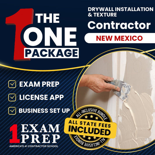 The 1 Package: All-Inclusive New Mexico Drywall Installation and Texture Contractor (GS-7) Exam, Licensing & Business Setup Solution