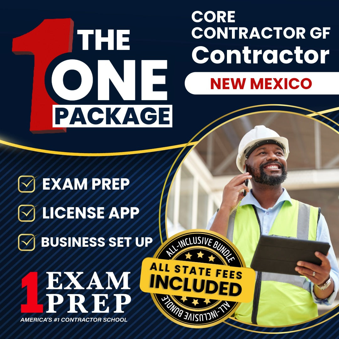 The 1 Package: All-Inclusive New Mexico Core Contractor GF Exam, Licensing & Business Setup Solution