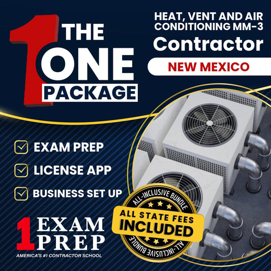 The 1 Package: All-Inclusive New Mexico Heat, Vent and Air Conditioning Contractor MM-3 Exam, Licensing & Business Setup