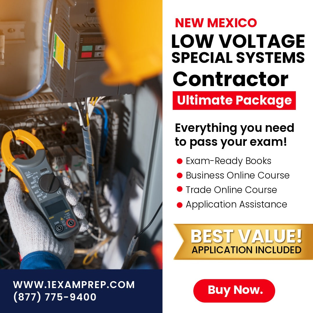 New Mexico Low Voltage Special Systems (Under 50 Volts) Contractor ES-3 Ultimate Exam Prep Rental Package