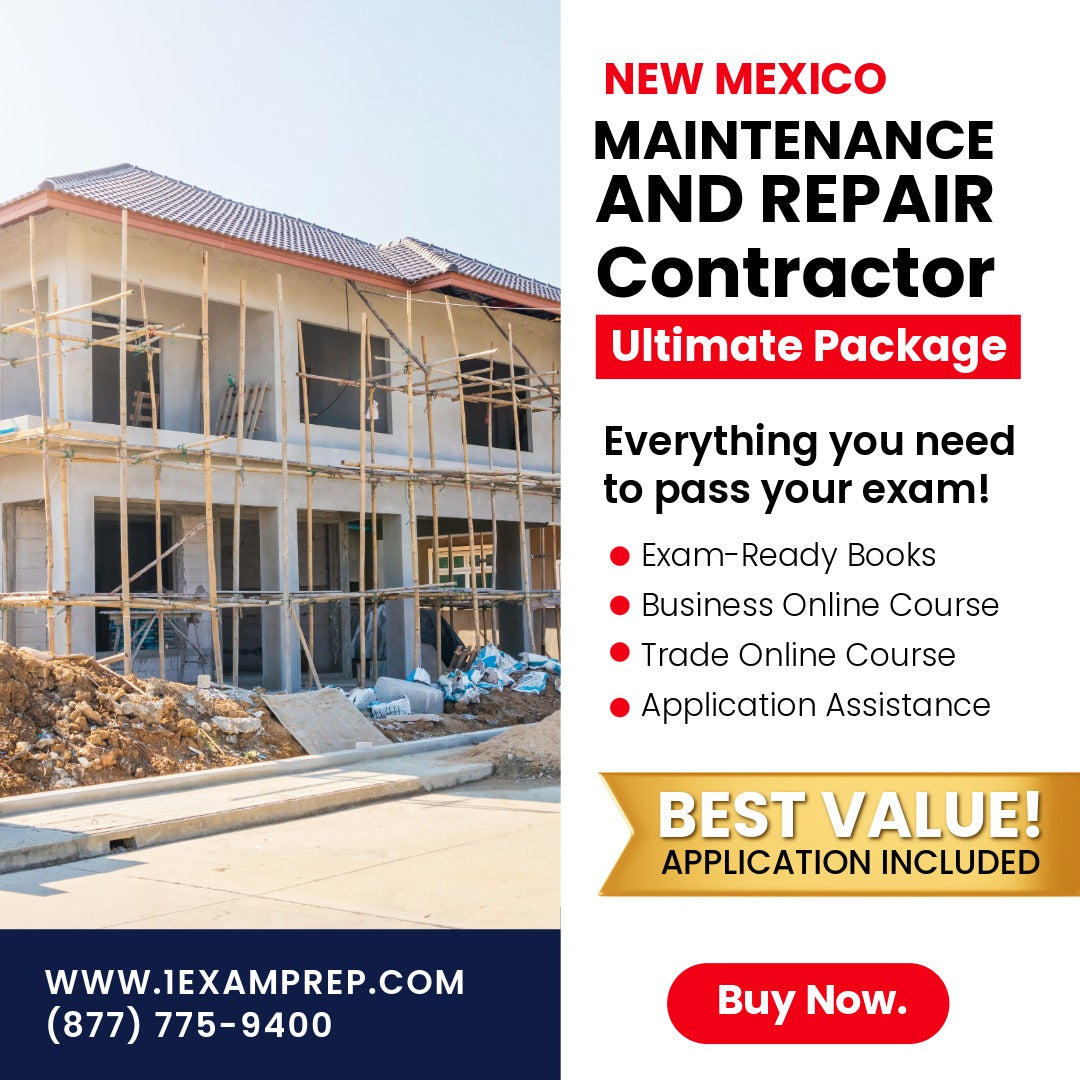 New Mexico Maintenance and Repair Contractor GA-2 Ultimate Exam Prep Rental Package
