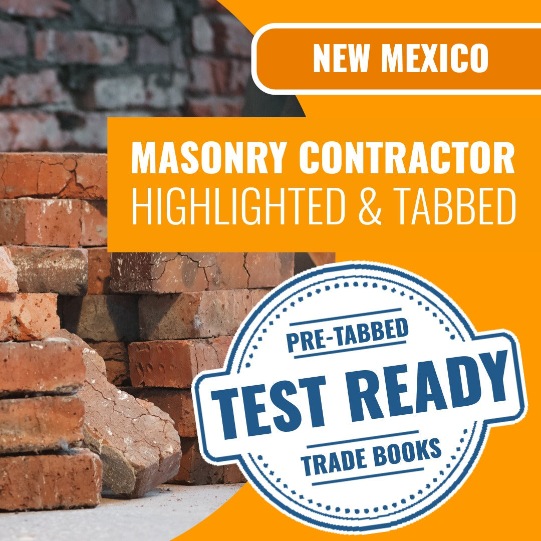 New Mexico Masonry Contractor (GS-16) Highlighted & Tabbed Book Package
