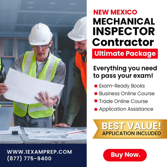 New Mexico Mechanical Inspector Ultimate Exam Prep Rental Package