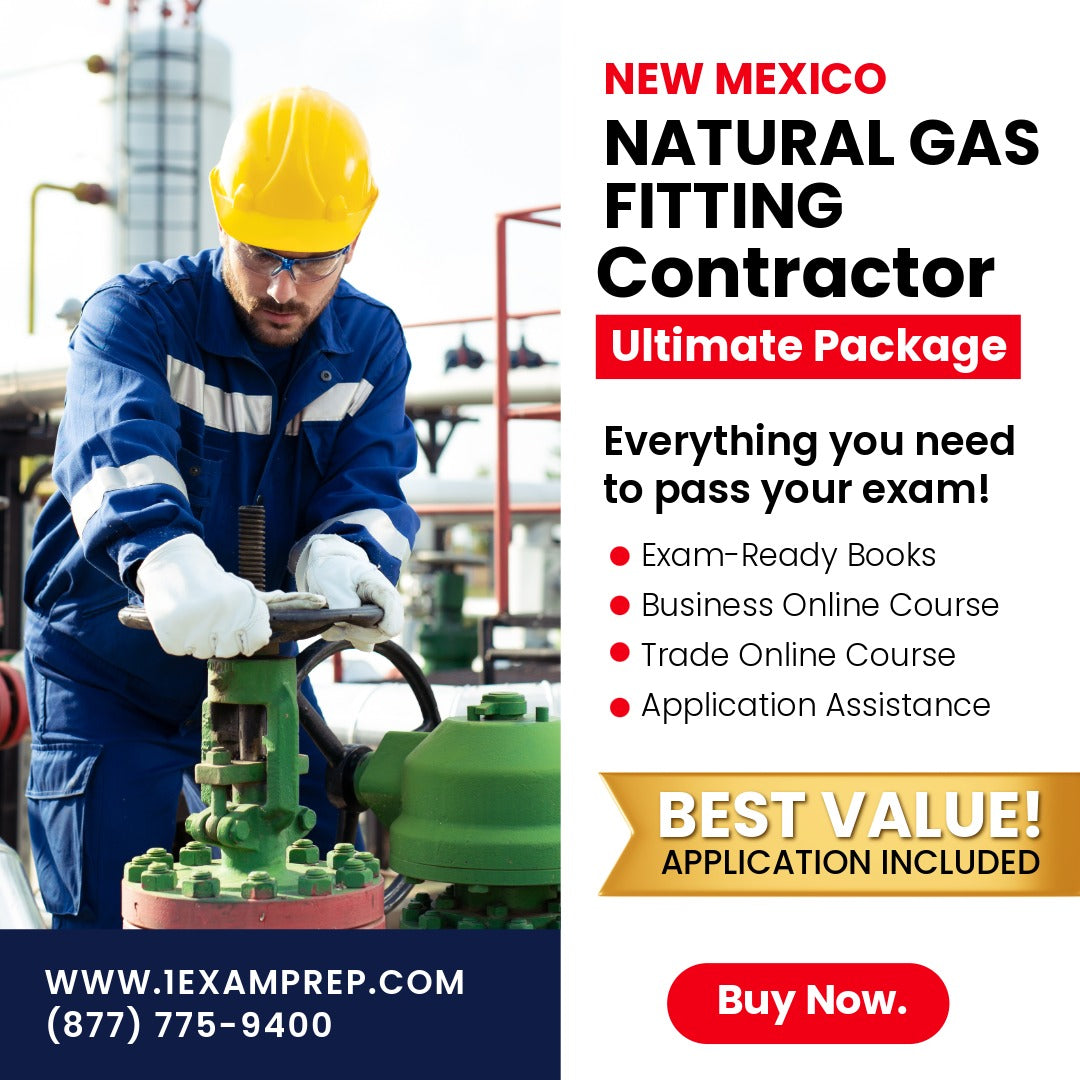 New Mexico Natural Gas Fitting Contractor MM-2 Ultimate Exam Prep Rental Package
