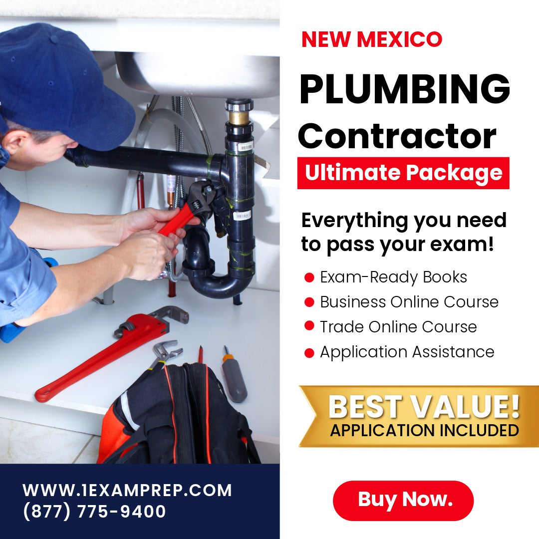 New Mexico Plumbing Contractor (MM-1) Ultimate Exam Prep Rental Package