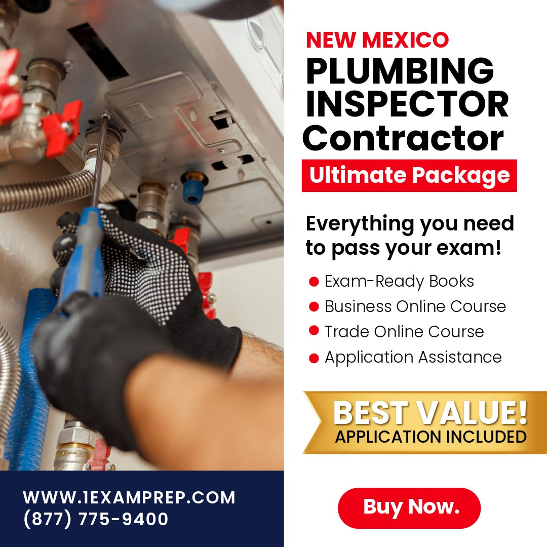 New Mexico Plumbing Inspector Ultimate Exam Prep Rental Package