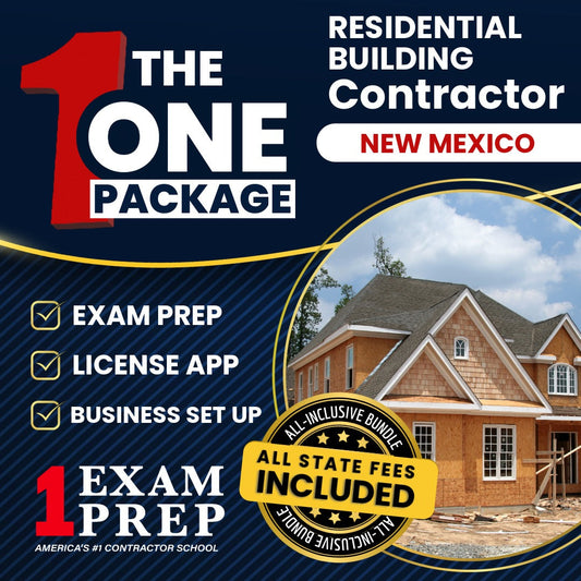The 1 Package: All-Inclusive New Mexico Residential Building Contractor Part 1 (GB-2) Exam, Licensing & Business Setup Solution