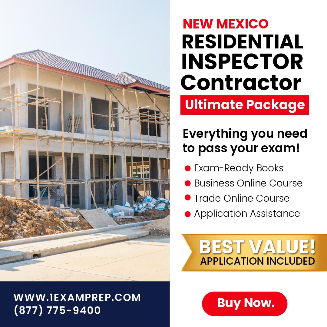 New Mexico Residential Inspector Ultimate Exam Prep Rental Package