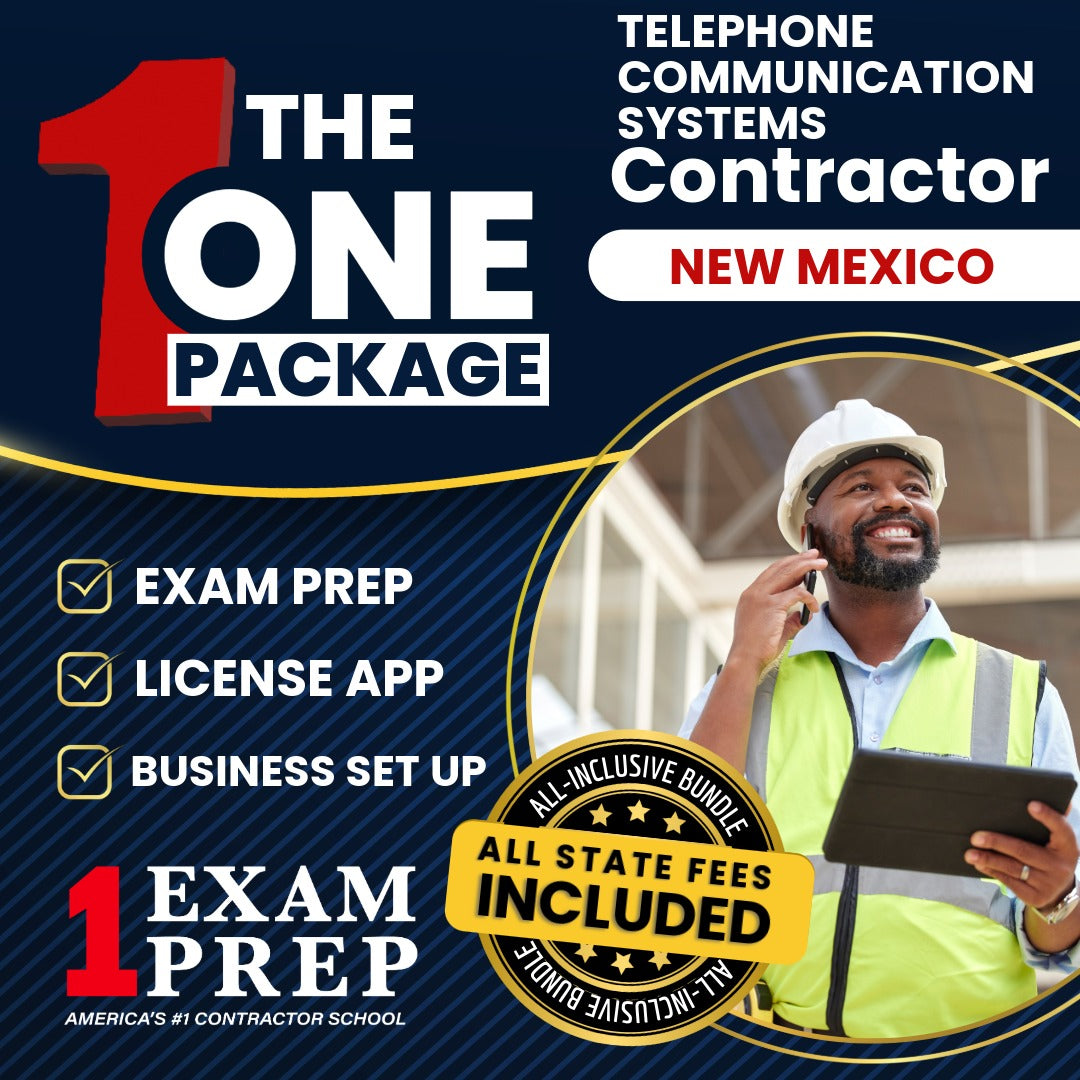 The 1 Package: All-Inclusive New Mexico Telephone Communication Systems and Telephone Interconnect Systems Contractor ES-7 Exam, Licensing & Business Setup Solution
