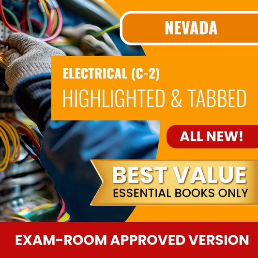 Nevada Electrical Contractor (C-2) Highlighted & Tabbed Books Allowed into Exam Package