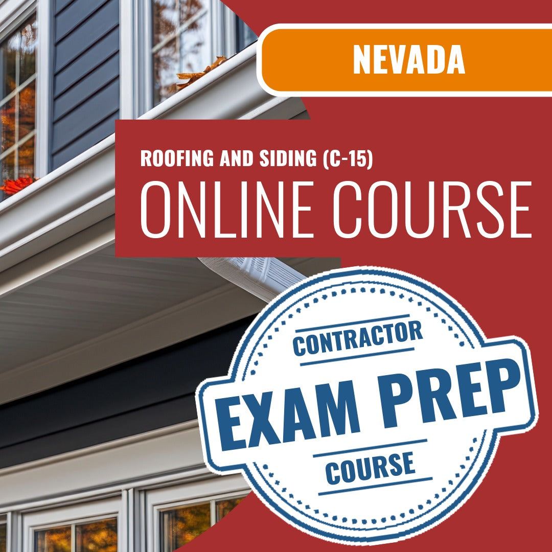 Nevada Roofing and Siding Contractor (C-15) Exam - Online Exam Prep