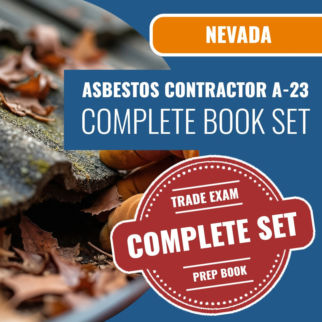 Nevada A-23 asbestos contractor exam book package
