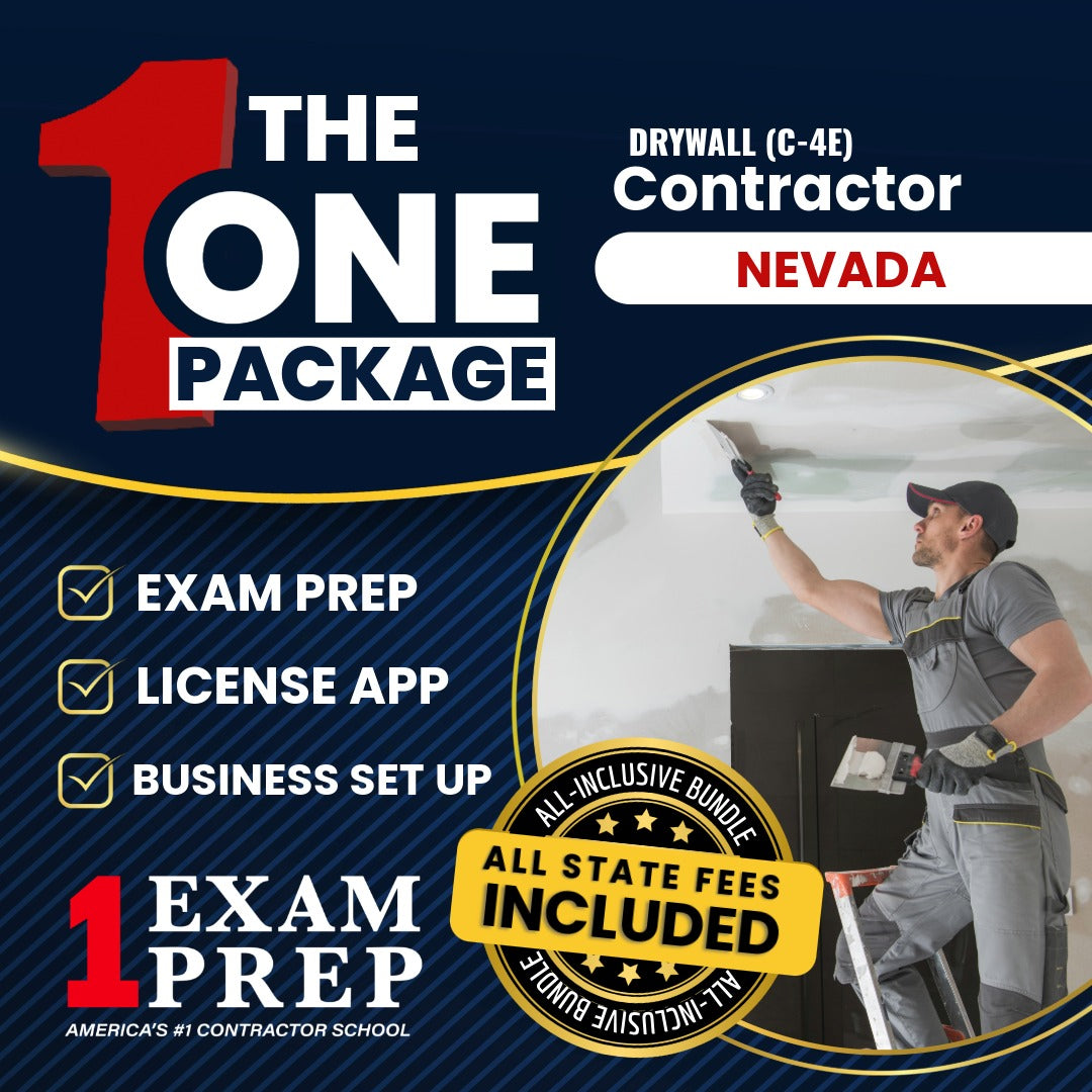 The 1 Package: All-Inclusive Nevada Drywall Contractor (C-4E) Exam, Licensing & Business Setup Solution
