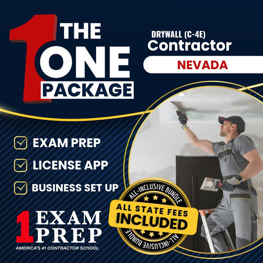 The 1 Package: All-Inclusive Nevada Drywall Contractor (C-4E) Exam, Licensing & Business Setup Solution