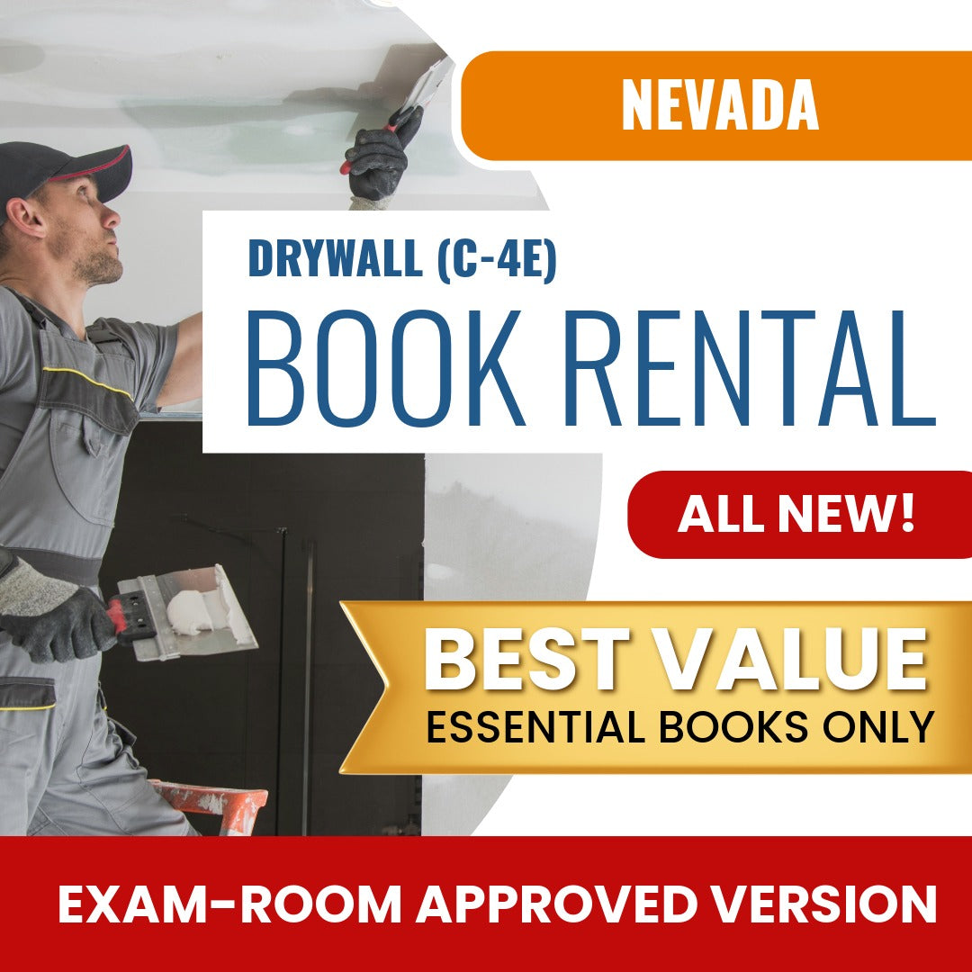 Nevada Drywall Contractor (C-4E) Books & Course Rental - Exam Room Approved