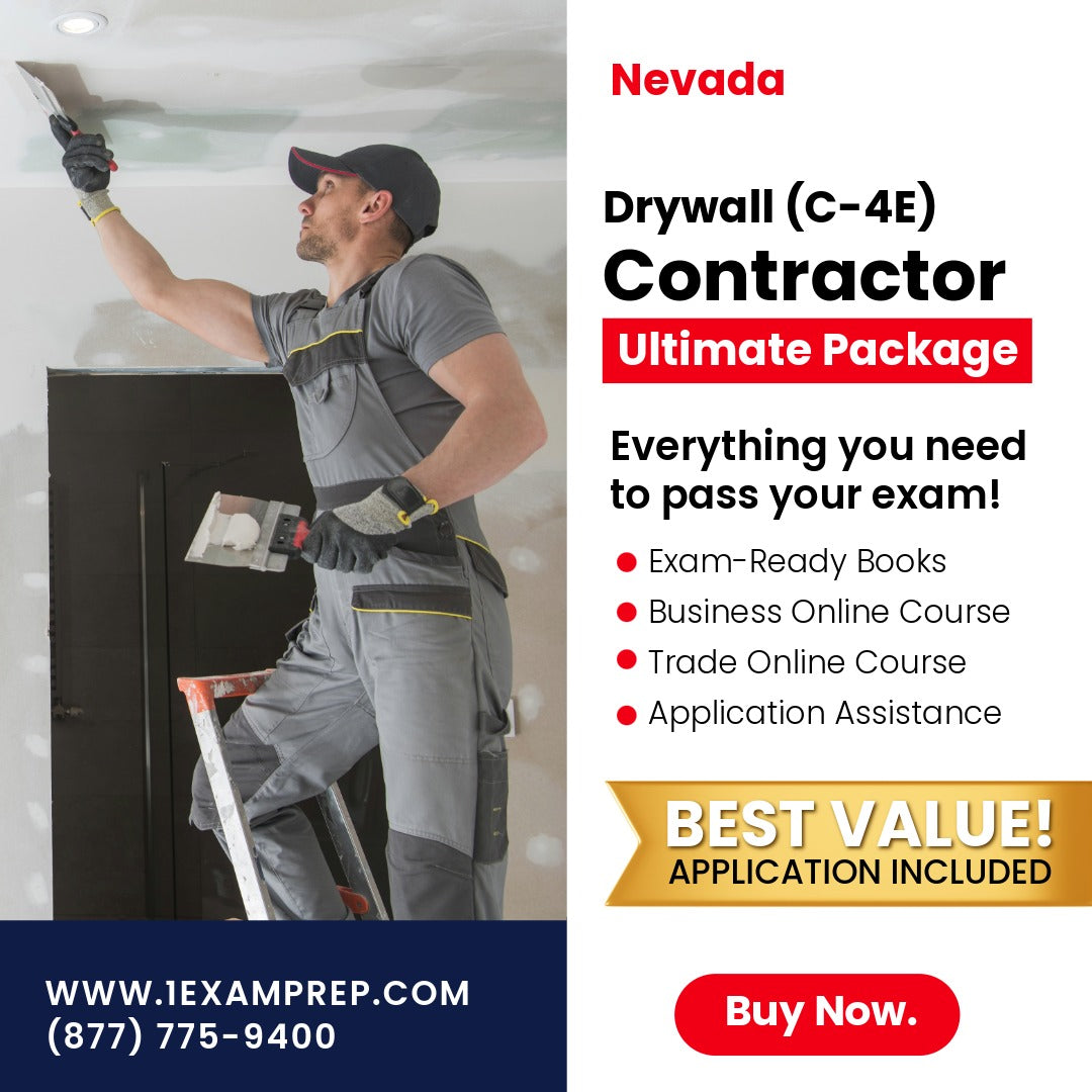 Nevada Drywall Contractor (C-4E) Ultimate Exam Prep Rental