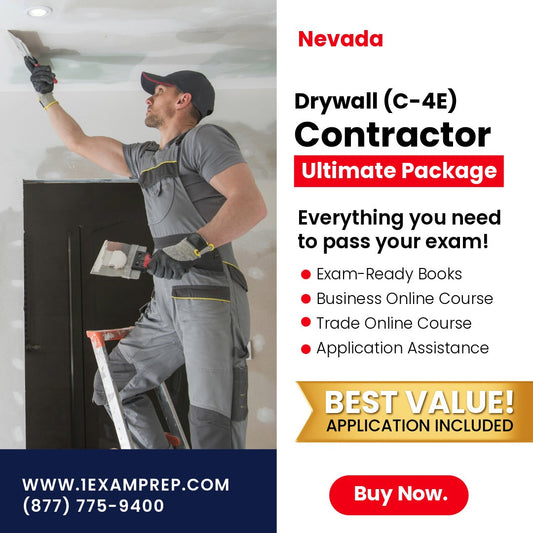 Nevada Drywall Contractor (C-4E) Ultimate Exam Prep Rental