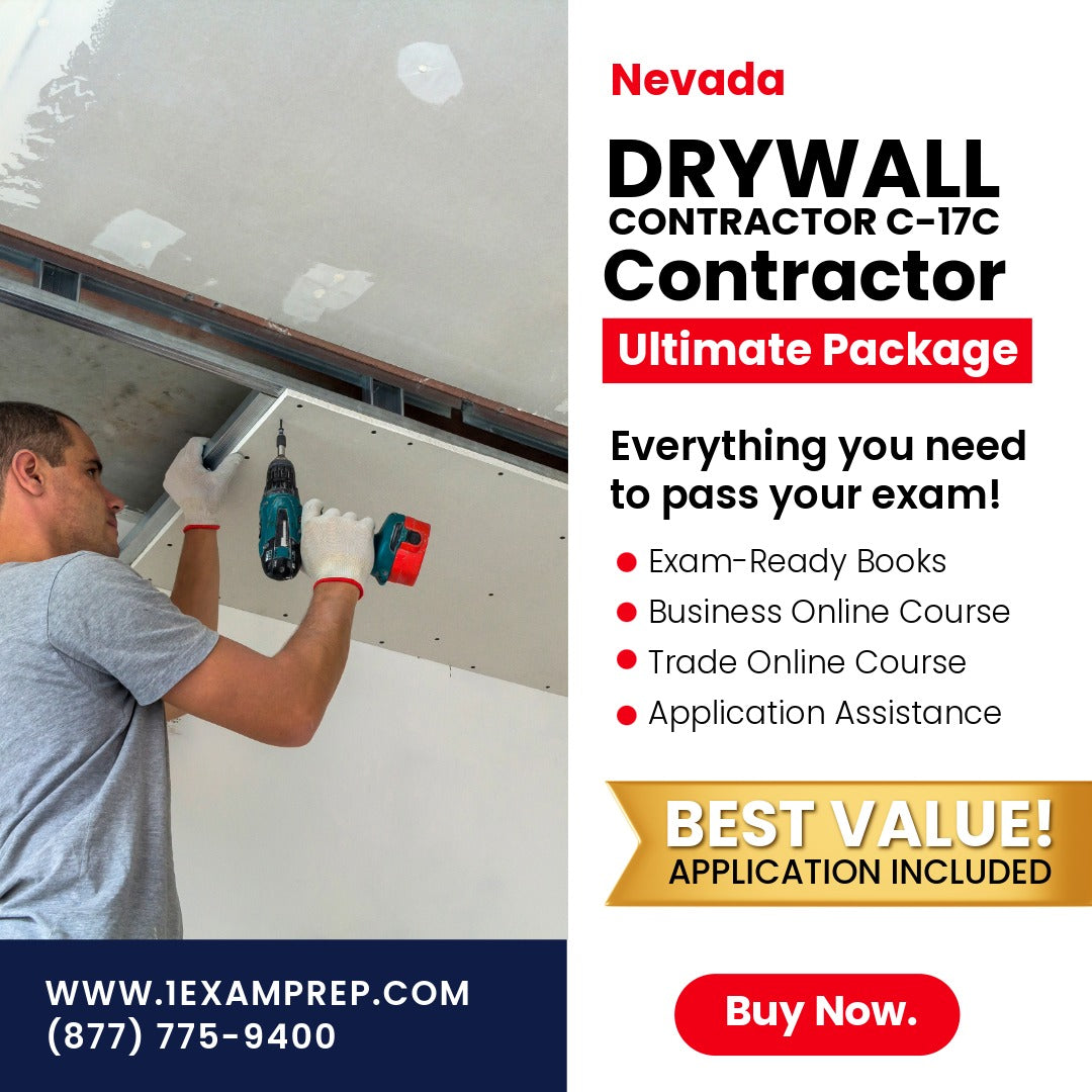 Nevada Drywall Contractor (C-17C) Ultimate Exam Prep Rental