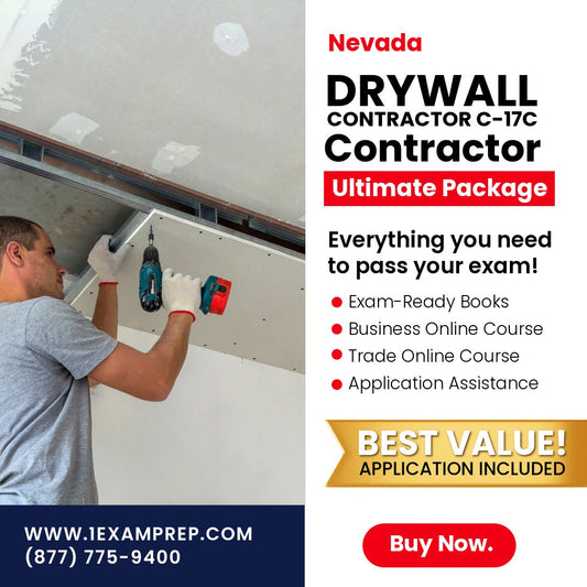 Nevada Drywall Contractor (C-17C) Ultimate Exam Prep Rental