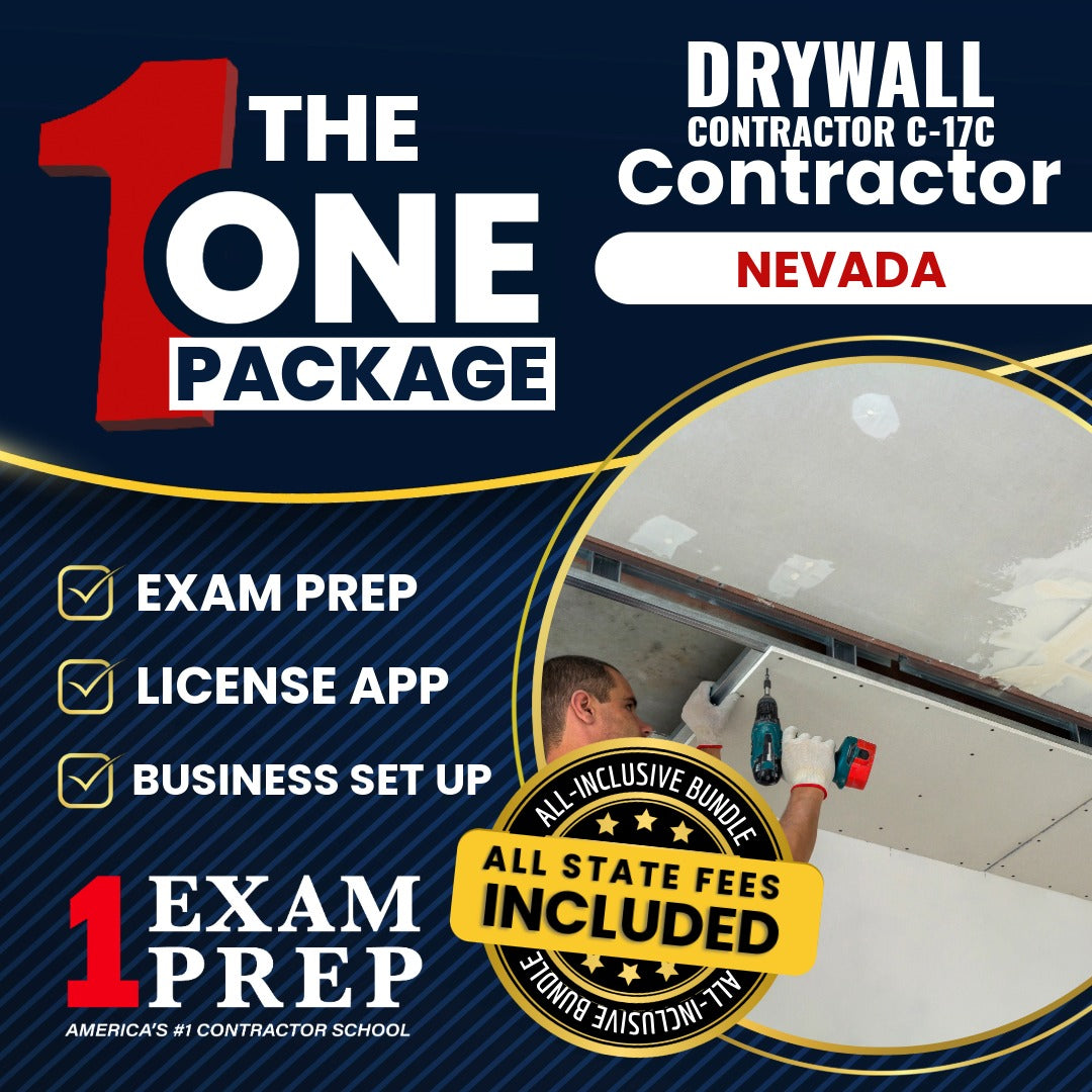 The 1 Package: All-Inclusive Nevada Drywall Contractor (C-17C) Exam, Licensing & Business Setup Solution