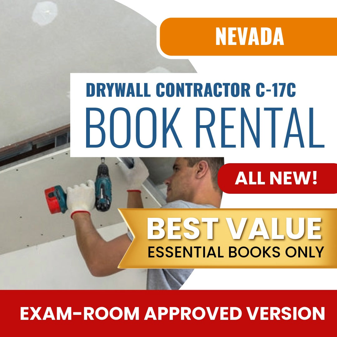 Nevada Drywall Contractor (C-17C) Books & Course Rental - Exam Room Approved