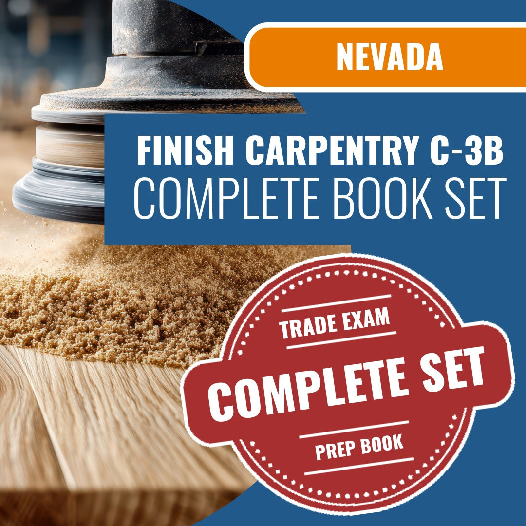 Nevada C-3B finish carpentry contractor exam book package
