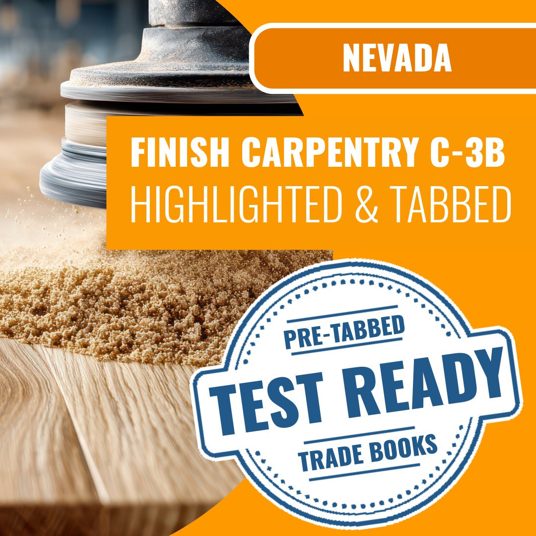 Nevada C-3B finish carpentry contractor highlighted and tabbed book package