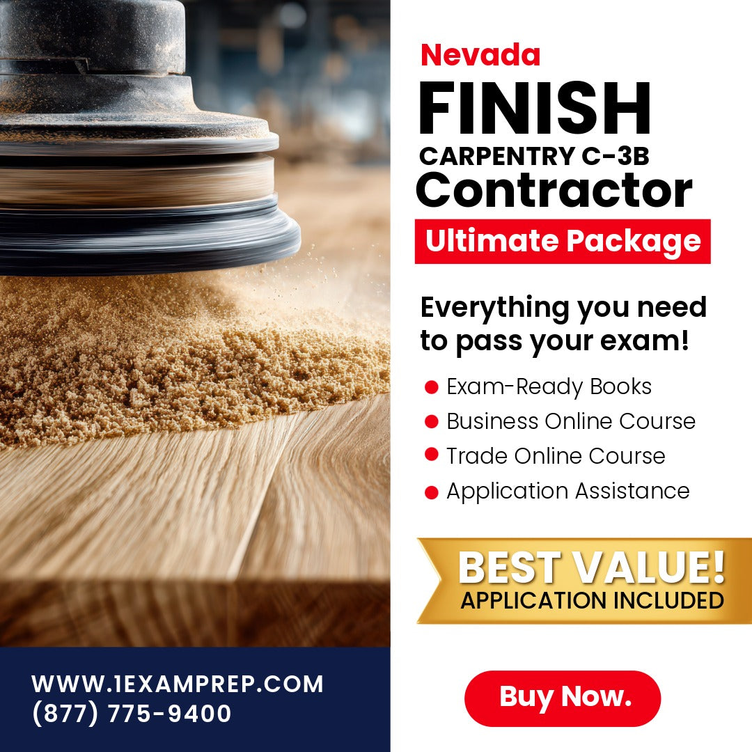 Nevada Finish Carpentry Contractor (C-3B) Ultimate Exam Prep Rental