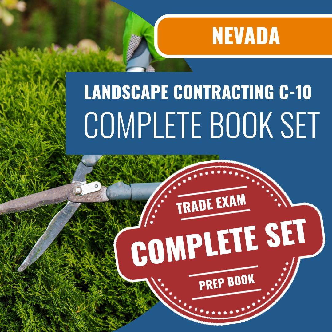 Nevada C-10 landscape contracting contractor exam book package
