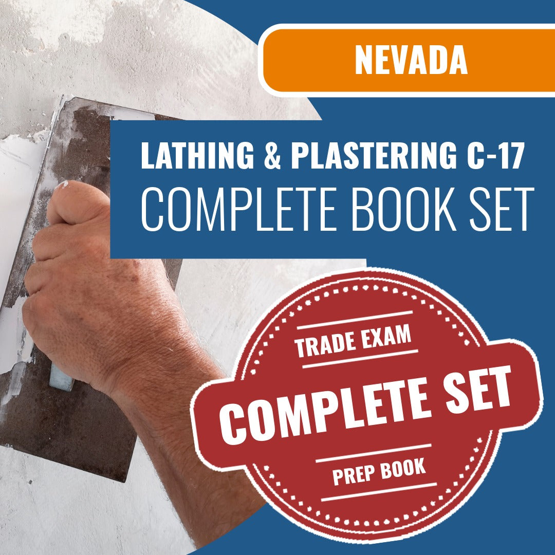 Nevada C-17 lathing and plastering contractor exam book package
