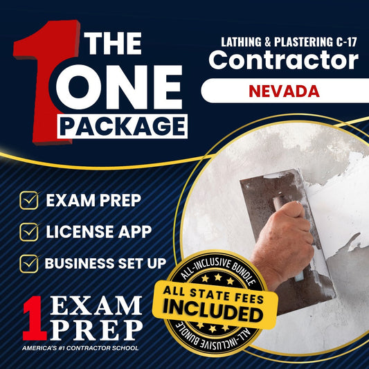 The 1 Package: All-Inclusive Nevada Lathing and Plastering Contractor (C-17) Exam, Licensing & Business Setup Solution