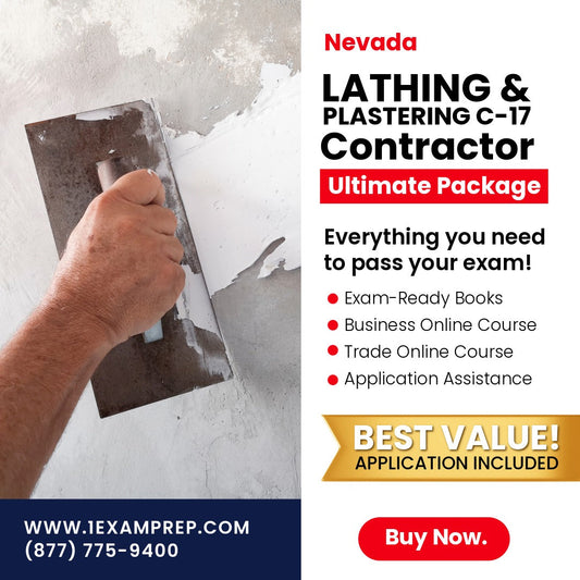 Nevada Lathing and Plastering Contractor (C-17) Ultimate Exam Prep Rental