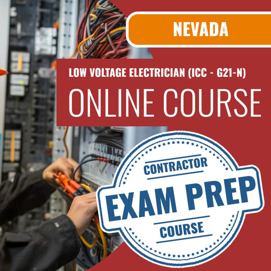 Nevada Low Voltage Electrician (ICC - G21-N) Exam - Online Exam Prep