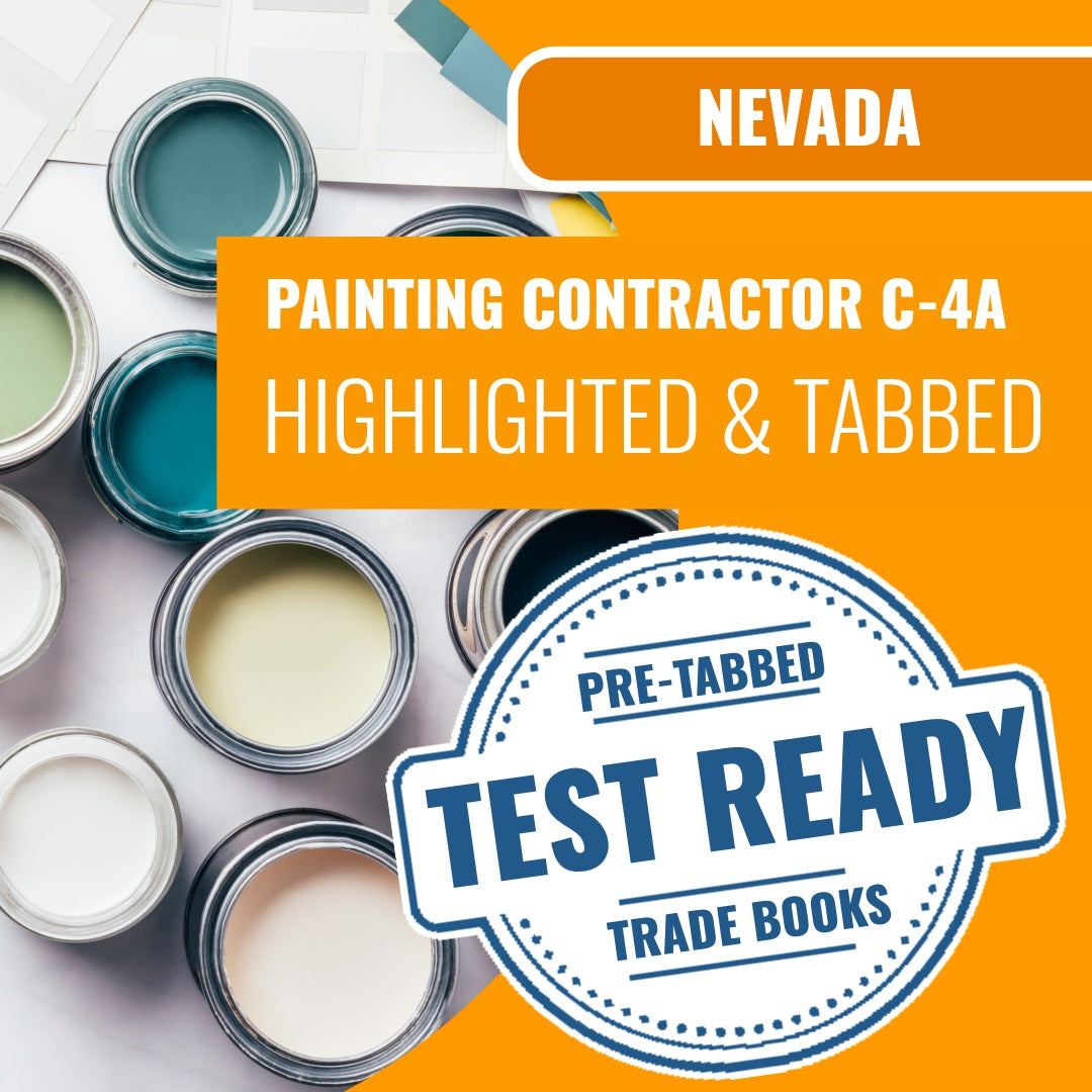 Nevada C-4A painting contractor highlighted and tabbed exam prep books