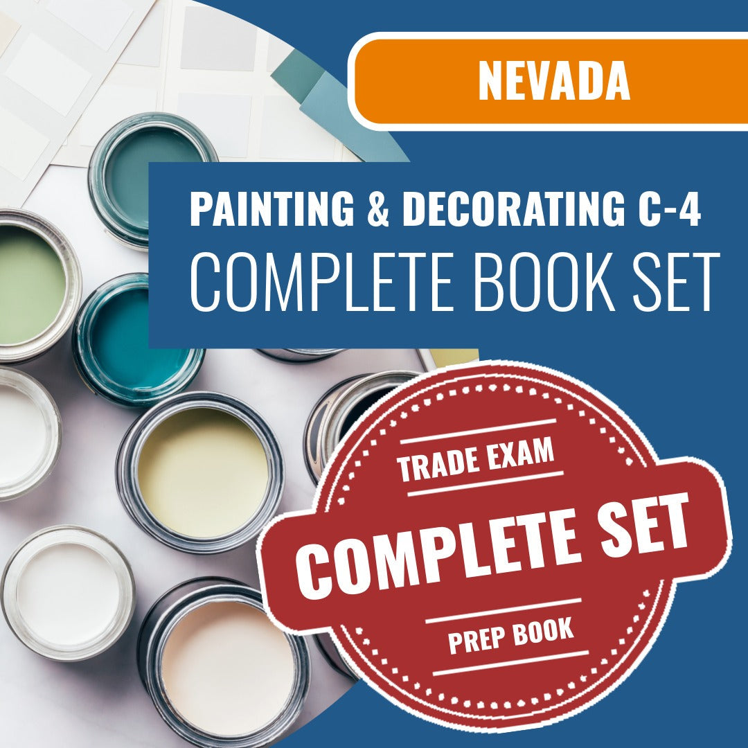 Nevada C-4 painting and decorating contractor exam book package

