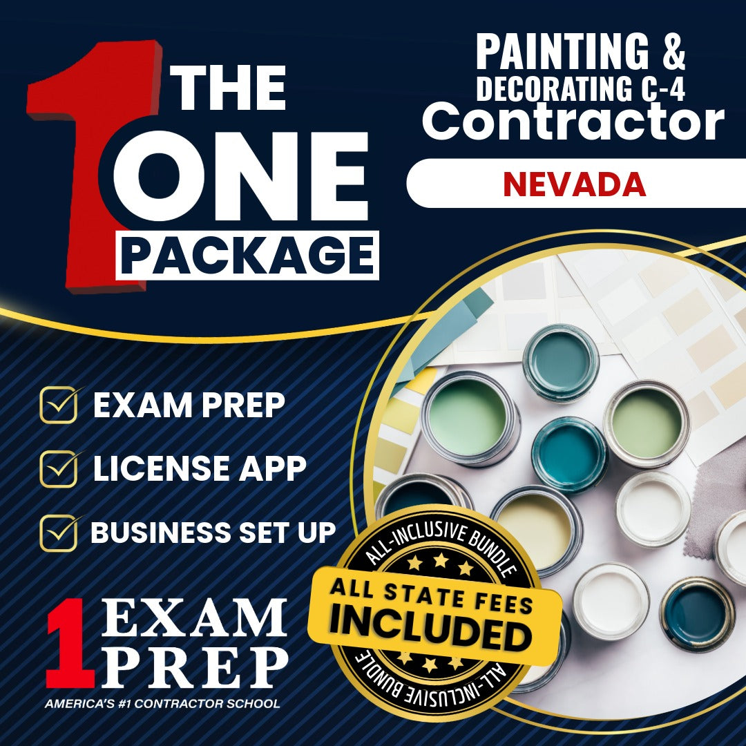 The 1 Package: All-Inclusive Nevada Painting and Decorating Contractor (C-4) Exam, Licensing & Business Setup Solution