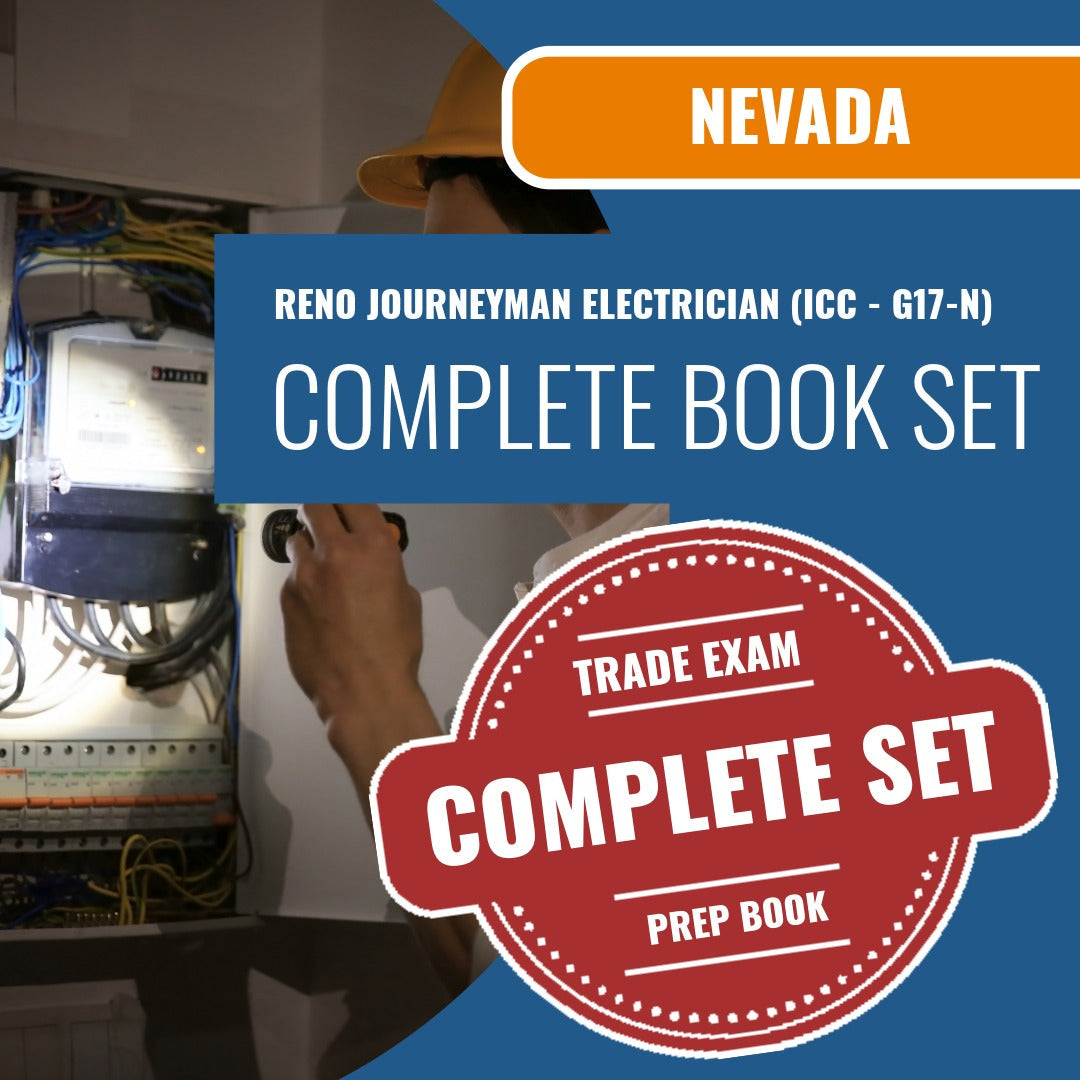 Reno Nevada Journeyman Electrician (ICC - G17-N) Exam Book Package