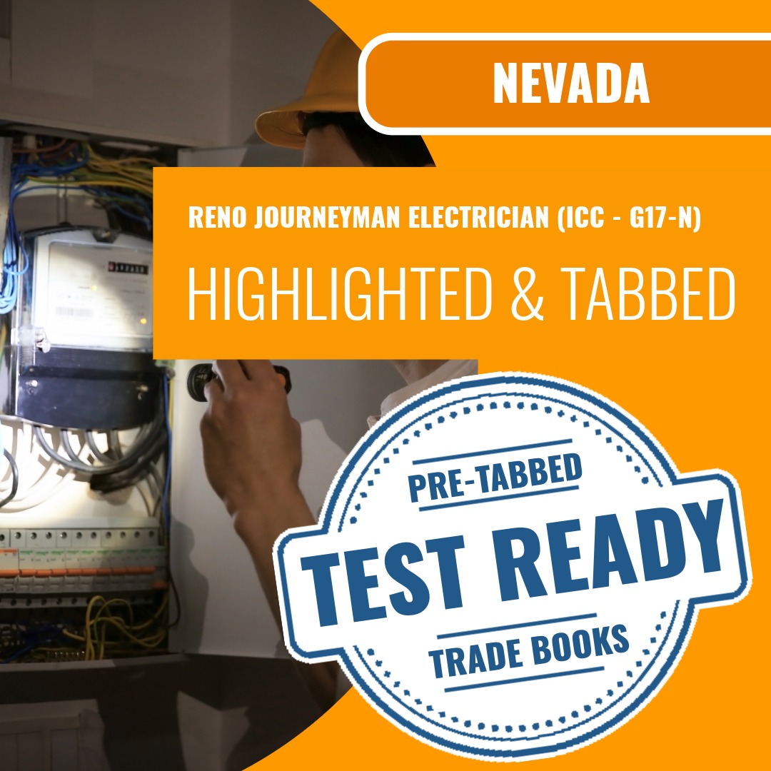 Reno Nevada Journeyman Electrician (ICC - G17-N) Highlighted & Tabbed Book Package